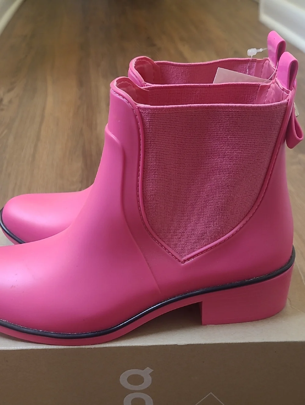 kate spade Bright Pink Chelsea Rain Booties